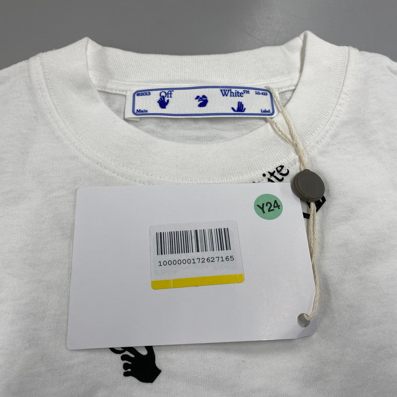 【中古品】【メンズ】 OFF-WHITE オフホワイト OMAA027R21JER012 ALLOVER S S TEE オールオーバー S S Tシャツ 半袖 142-261009-sm-15-izu サイズ：XS カラー：ホワイト 万代Net店