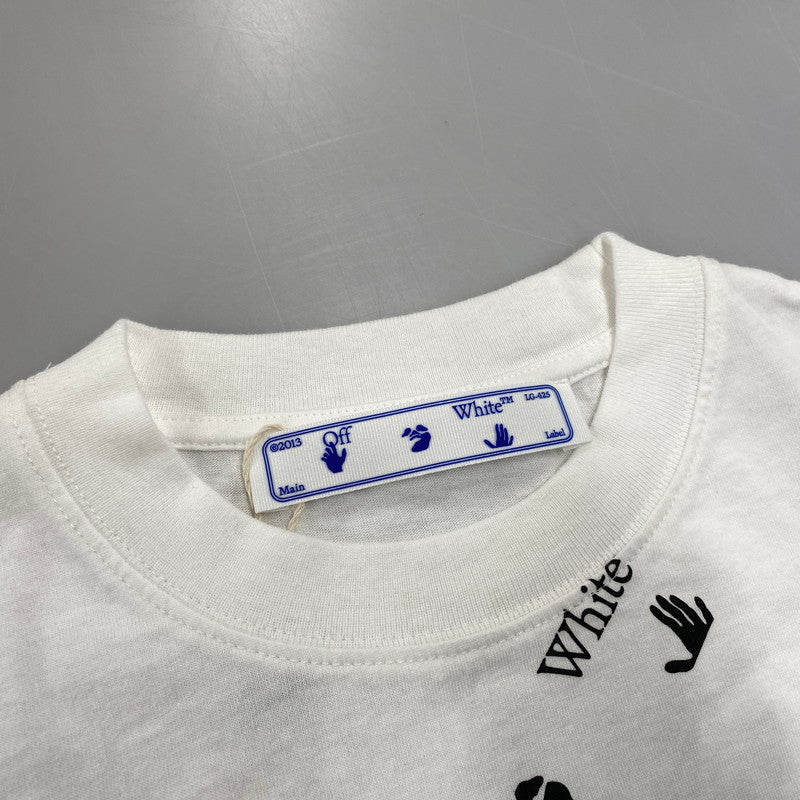 【中古品】【メンズ】 OFF-WHITE オフホワイト OMAA027R21JER012 ALLOVER S S TEE オールオーバー S S Tシャツ 半袖 142-261009-sm-15-izu サイズ：XS カラー：ホワイト 万代Net店
