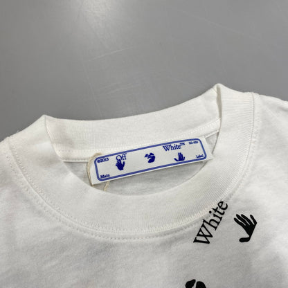 【中古品】【メンズ】 OFF-WHITE オフホワイト OMAA027R21JER012 ALLOVER S S TEE オールオーバー S S Tシャツ 半袖 142-261009-sm-15-izu サイズ：XS カラー：ホワイト 万代Net店