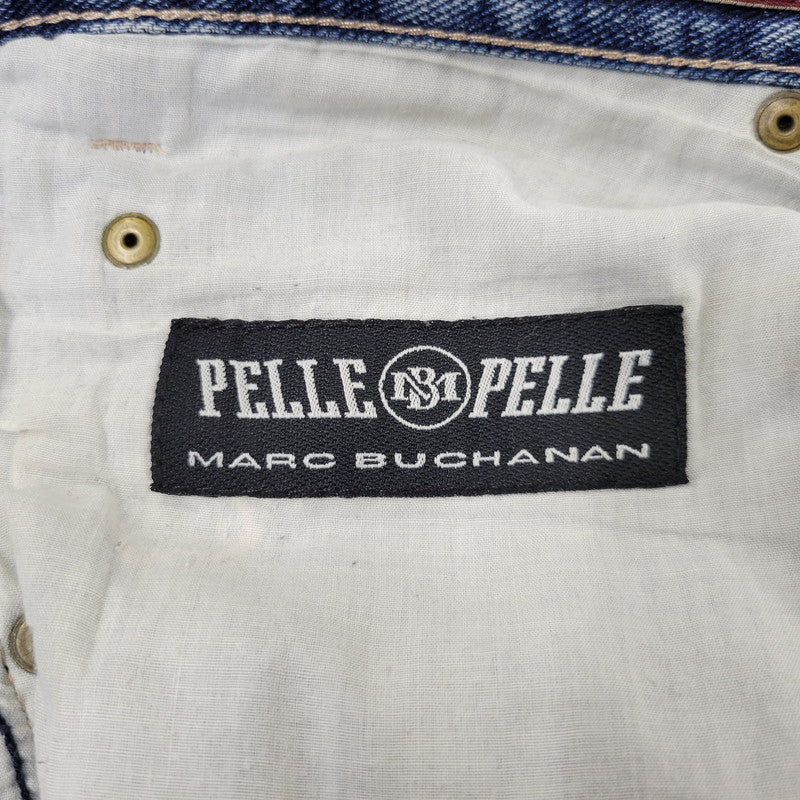 【中古品】【メンズ】 PELLEPELLE ペレペレ BAGGY DENIM PANTS バギーデニムパンツ ジーンズ ズボン ボトムス 157-261015-ay-04-izu サイズ：36 カラー：インディゴ 万代Net店