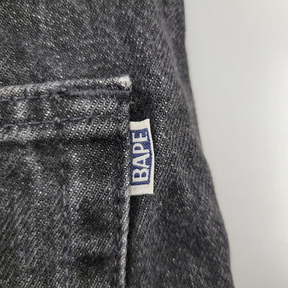 【中古品】【メンズ】 A BATHING APE アベイシングエイプ SHARK 13 OZ DENIM PANTS 001DPK801004M シャーク 13オンス デニムパンツ ジーンズ 153-261010-as-31-izu サイズ：XL カラー：ブラック 万代Net店