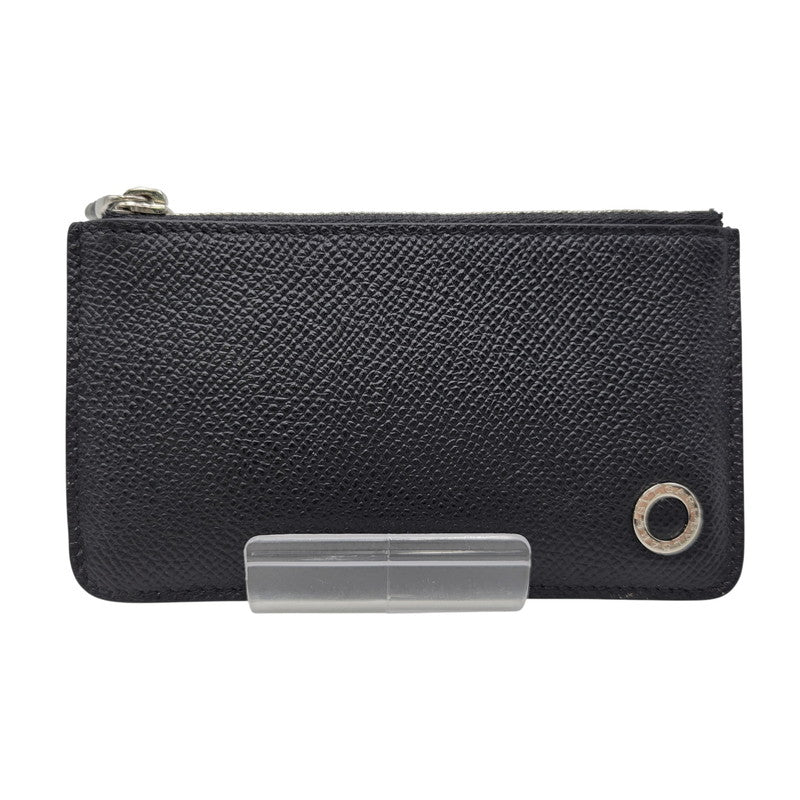 【中古品】【メンズ/レディース】 BVLGARI ブルガリ LOGO LEATHER COIN CASE ロゴ レザー コインケース 小銭入れ 財布 181-261010-as-21-izu カラー：ブラック 万代Net店