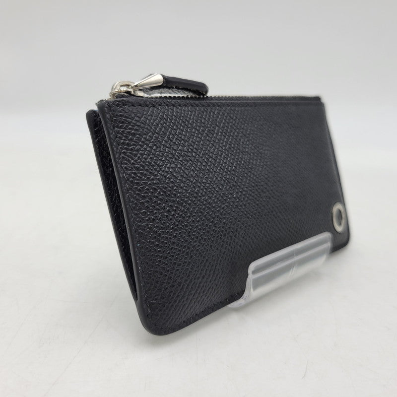 【中古品】【メンズ/レディース】 BVLGARI ブルガリ LOGO LEATHER COIN CASE ロゴ レザー コインケース 小銭入れ 財布 181-261010-as-21-izu カラー：ブラック 万代Net店