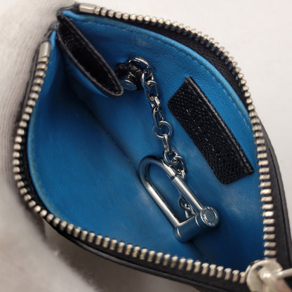 【中古品】【メンズ/レディース】 BVLGARI ブルガリ LOGO LEATHER COIN CASE ロゴ レザー コインケース 小銭入れ 財布 181-261010-as-21-izu カラー：ブラック 万代Net店