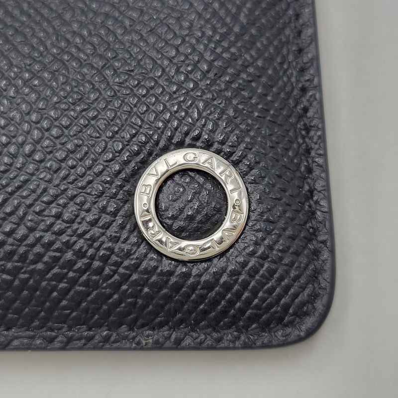 【中古品】【メンズ/レディース】 BVLGARI ブルガリ LOGO LEATHER COIN CASE ロゴ レザー コインケース 小銭入れ 財布 181-261010-as-21-izu カラー：ブラック 万代Net店