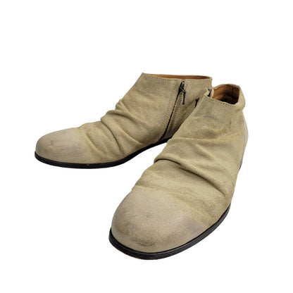 【現状渡し品】【メンズ】 PADRONE パドローネ SIDE ZIP SHORT BOOTS サイドジップ ショートブーツ 靴 164-261010-as-01-izu サイズ：41 カラー：ベージュ 万代Net店