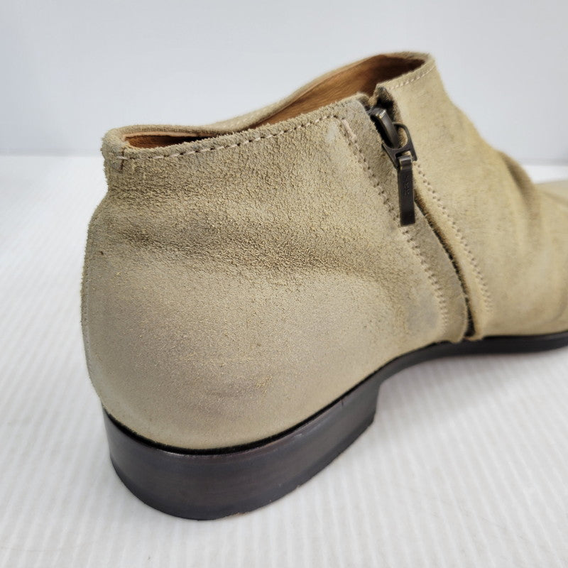 【現状渡し品】【メンズ】 PADRONE パドローネ SIDE ZIP SHORT BOOTS サイドジップ ショートブーツ 靴 164-261010-as-01-izu サイズ：41 カラー：ベージュ 万代Net店