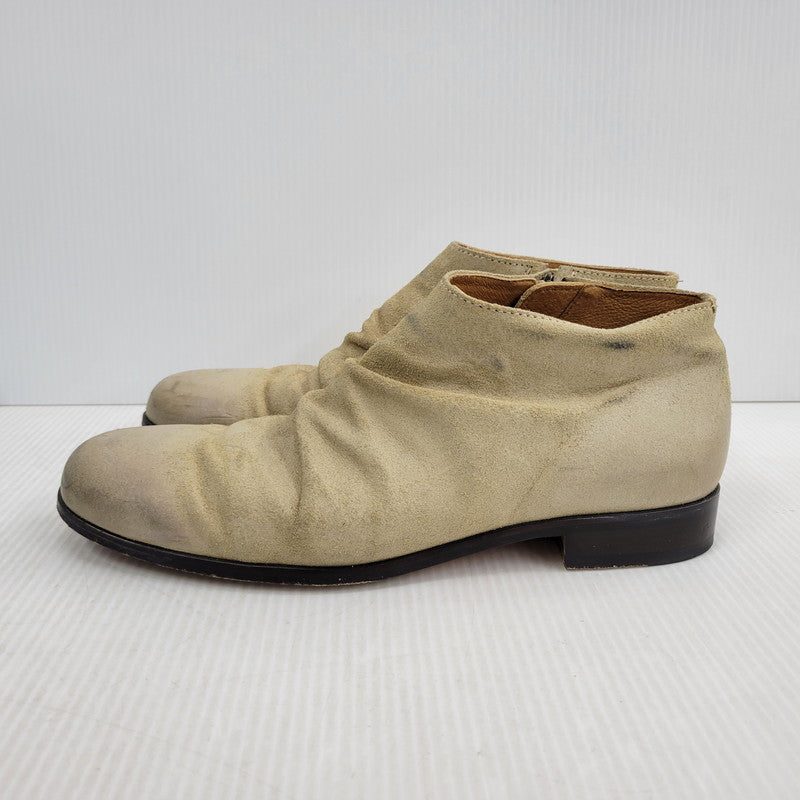 【現状渡し品】【メンズ】 PADRONE パドローネ SIDE ZIP SHORT BOOTS サイドジップ ショートブーツ 靴 164-261010-as-01-izu サイズ：41 カラー：ベージュ 万代Net店