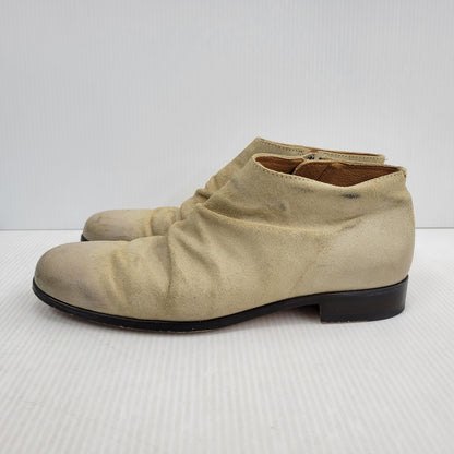 【現状渡し品】【メンズ】 PADRONE パドローネ SIDE ZIP SHORT BOOTS サイドジップ ショートブーツ 靴 164-261010-as-01-izu サイズ：41 カラー：ベージュ 万代Net店
