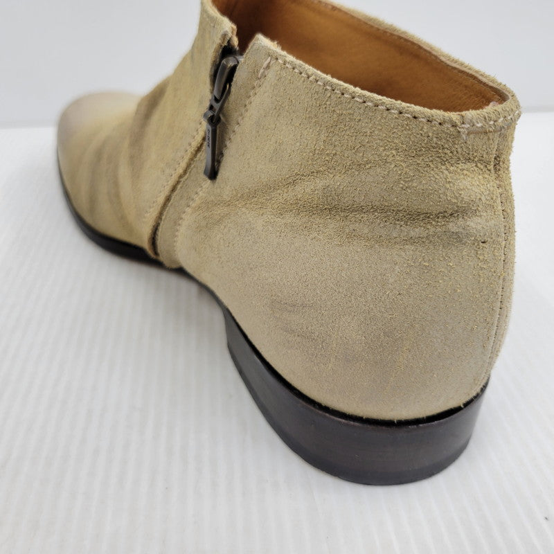 【現状渡し品】【メンズ】 PADRONE パドローネ SIDE ZIP SHORT BOOTS サイドジップ ショートブーツ 靴 164-261010-as-01-izu サイズ：41 カラー：ベージュ 万代Net店