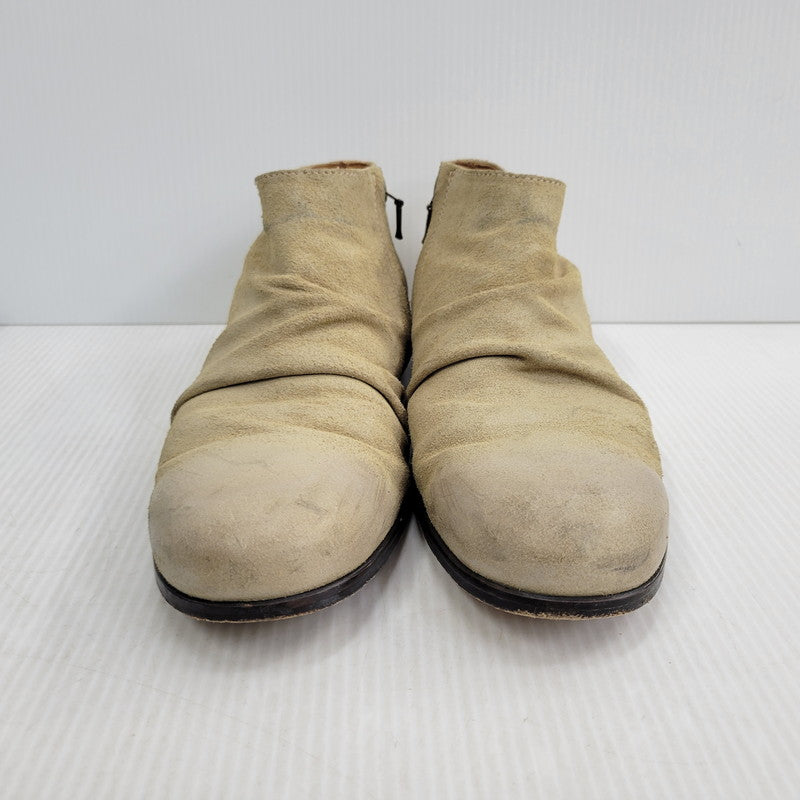 【現状渡し品】【メンズ】 PADRONE パドローネ SIDE ZIP SHORT BOOTS サイドジップ ショートブーツ 靴 164-261010-as-01-izu サイズ：41 カラー：ベージュ 万代Net店
