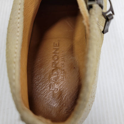 【現状渡し品】【メンズ】 PADRONE パドローネ SIDE ZIP SHORT BOOTS サイドジップ ショートブーツ 靴 164-261010-as-01-izu サイズ：41 カラー：ベージュ 万代Net店