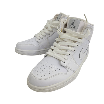 【中古品】【メンズ】 NIKE ナイキ AIR JORDAN 1 MID 554724-100 エア ジョーダン 1 ミッド スニーカー 靴 160-261010-as-12-izu サイズ：27cm カラー：WHITE/WHITE-COOL GREY 万代Net店