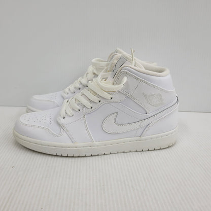 【中古品】【メンズ】 NIKE ナイキ AIR JORDAN 1 MID 554724-100 エア ジョーダン 1 ミッド スニーカー 靴 160-261010-as-12-izu サイズ：27cm カラー：WHITE/WHITE-COOL GREY 万代Net店