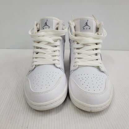 【中古品】【メンズ】 NIKE ナイキ AIR JORDAN 1 MID 554724-100 エア ジョーダン 1 ミッド スニーカー 靴 160-261010-as-12-izu サイズ：27cm カラー：WHITE/WHITE-COOL GREY 万代Net店