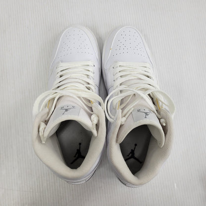 【中古品】【メンズ】 NIKE ナイキ AIR JORDAN 1 MID 554724-100 エア ジョーダン 1 ミッド スニーカー 靴 160-261010-as-12-izu サイズ：27cm カラー：WHITE/WHITE-COOL GREY 万代Net店