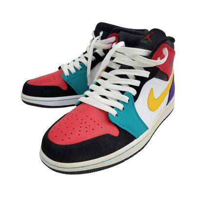 【中古品】【メンズ】 NIKE ナイキ AIR JORDAN 1 MID 554724-125 エアジョーダン 1 ミッド スニーカー 靴 160-261010-as-16-izu サイズ：27cm カラー：WHITE/UNIVERSITY RED-BLACK 万代Net店