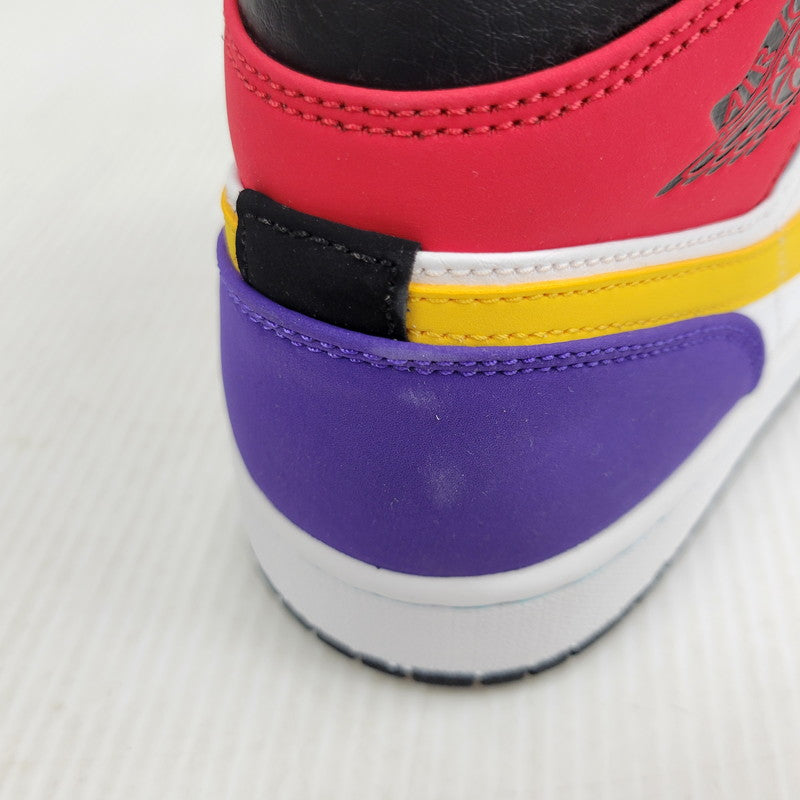 【中古品】【メンズ】 NIKE ナイキ AIR JORDAN 1 MID 554724-125 エアジョーダン 1 ミッド スニーカー 靴 160-261010-as-16-izu サイズ：27cm カラー：WHITE/UNIVERSITY RED-BLACK 万代Net店