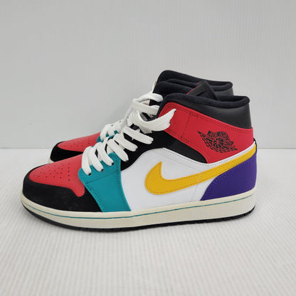 【中古品】【メンズ】 NIKE ナイキ AIR JORDAN 1 MID 554724-125 エアジョーダン 1 ミッド スニーカー 靴 160-261010-as-16-izu サイズ：27cm カラー：WHITE/UNIVERSITY RED-BLACK 万代Net店