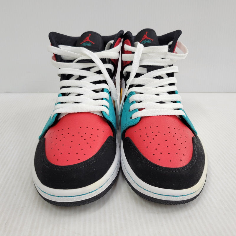 【中古品】【メンズ】 NIKE ナイキ AIR JORDAN 1 MID 554724-125 エアジョーダン 1 ミッド スニーカー 靴 160-261010-as-16-izu サイズ：27cm カラー：WHITE/UNIVERSITY RED-BLACK 万代Net店