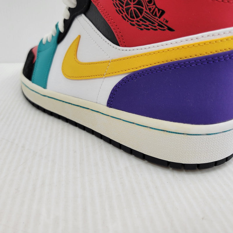【中古品】【メンズ】 NIKE ナイキ AIR JORDAN 1 MID 554724-125 エアジョーダン 1 ミッド スニーカー 靴 160-261010-as-16-izu サイズ：27cm カラー：WHITE/UNIVERSITY RED-BLACK 万代Net店