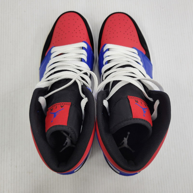【中古品】【メンズ】 NIKE ナイキ AIR JORDAN 1 MID 554724-124 エアジョーダン 1 ミッド スニーカー 靴 160-261010-as-14-izu サイズ：27cm カラー：WHITE/BLACK-HYPER ROYAL 万代Net店