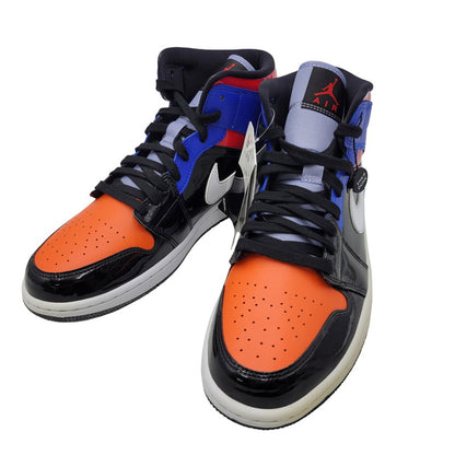 【中古品】【メンズ】 NIKE ナイキ WMNS AIR JORDAN 1 MID SE CV5276-001 ウィメンズ エア ジョーダン 1 ミッド SE スニーカー 靴 160-261011-as-07-izu サイズ：27.5cm カラー：BLACK/GAME ROYAL-WHITE-GYM RED-PINE GREEN 万代Net店