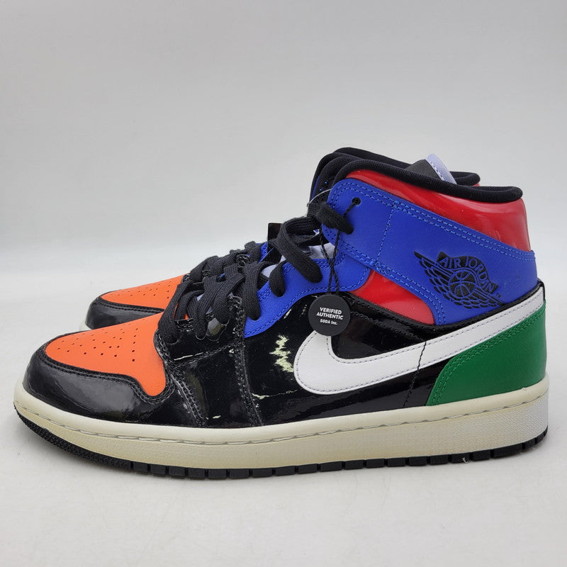 【中古品】【メンズ】 NIKE ナイキ WMNS AIR JORDAN 1 MID SE CV5276-001 ウィメンズ エア ジョーダン 1 ミッド SE スニーカー 靴 160-261011-as-07-izu サイズ：27.5cm カラー：BLACK/GAME ROYAL-WHITE-GYM RED-PINE GREEN 万代Net店