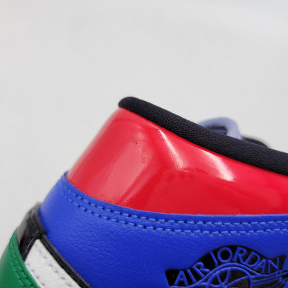 【中古品】【メンズ】 NIKE ナイキ WMNS AIR JORDAN 1 MID SE CV5276-001 ウィメンズ エア ジョーダン 1 ミッド SE スニーカー 靴 160-261011-as-07-izu サイズ：27.5cm カラー：BLACK/GAME ROYAL-WHITE-GYM RED-PINE GREEN 万代Net店