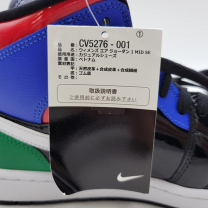 【中古品】【メンズ】 NIKE ナイキ WMNS AIR JORDAN 1 MID SE CV5276-001 ウィメンズ エア ジョーダン 1 ミッド SE スニーカー 靴 160-261011-as-07-izu サイズ：27.5cm カラー：BLACK/GAME ROYAL-WHITE-GYM RED-PINE GREEN 万代Net店