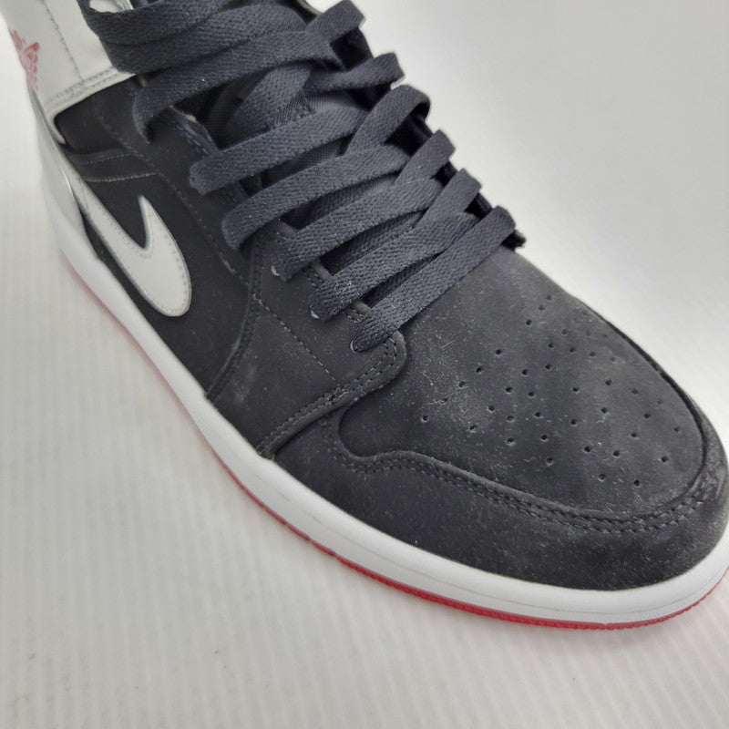 【中古品】【メンズ】 NIKE ナイキ AIR JORDAN 1 MID 554724-057 エア ジョーダン 1 ミッド スニーカー 靴 160-261010-as-15-izu サイズ：27cm カラー：BLACK/GYM RED-METALIC SILVER 万代Net店