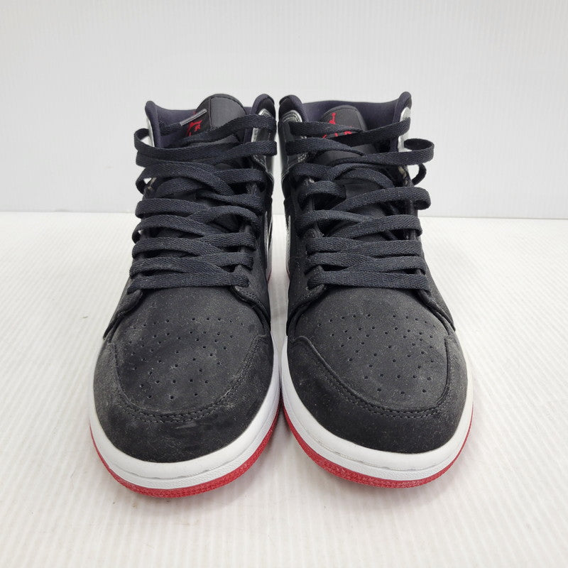 【中古品】【メンズ】 NIKE ナイキ AIR JORDAN 1 MID 554724-057 エア ジョーダン 1 ミッド スニーカー 靴 160-261010-as-15-izu サイズ：27cm カラー：BLACK/GYM RED-METALIC SILVER 万代Net店