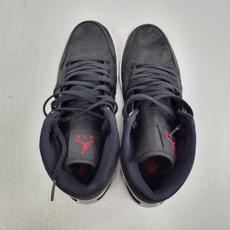 【中古品】【メンズ】 NIKE ナイキ AIR JORDAN 1 MID 554724-057 エア ジョーダン 1 ミッド スニーカー 靴 160-261010-as-15-izu サイズ：27cm カラー：BLACK/GYM RED-METALIC SILVER 万代Net店