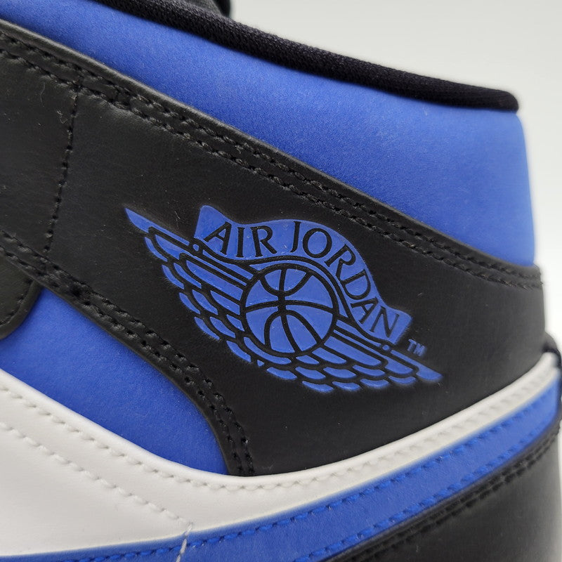 【中古美品】【メンズ】 NIKE ナイキ AIR JORDAN 1 MID 554724-140 エアジョーダン 1 ミッド スニーカー 靴 160-261011-as-01-izu サイズ：27cm カラー：WHITE/RACER BLUE-BLACK 万代Net店