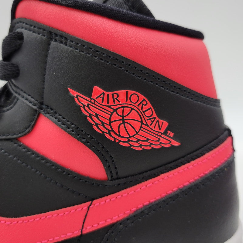 【中古品】【メンズ】 NIKE ナイキ WMNS AIR JORDAN 1 MID BQ6472-004 ウィメンズ エア ジョーダン 1 ミッド スニーカー 靴 160-261011-as-06-izu サイズ：27cm カラー：BLACK/SIREN RED/WHITE 万代Net店