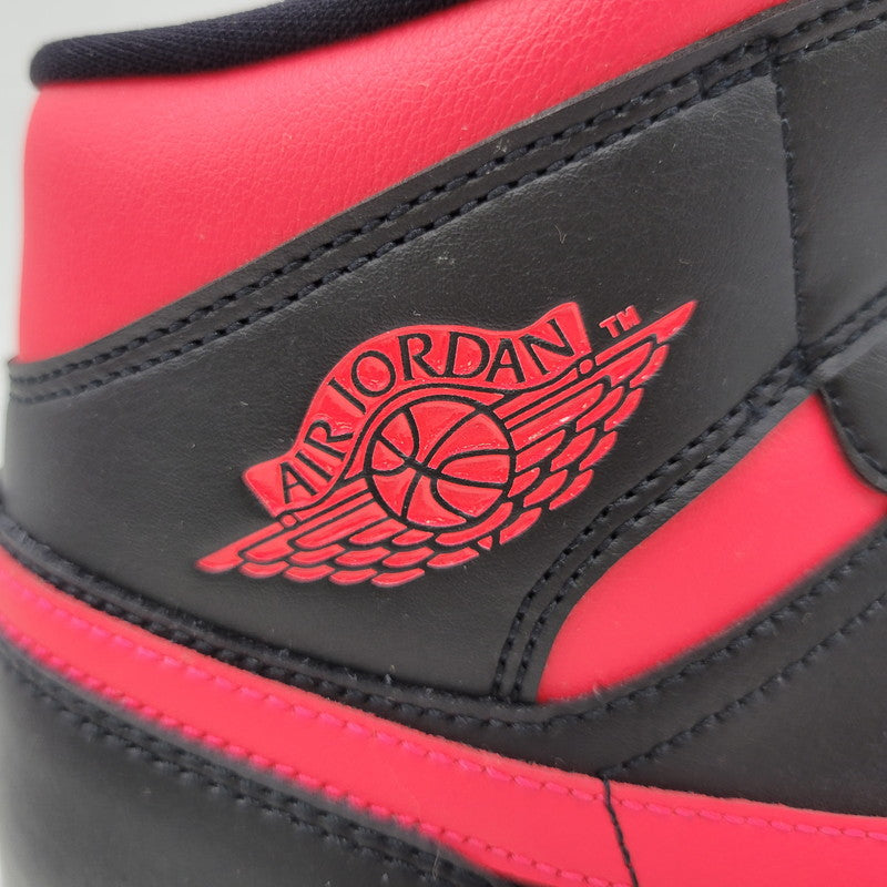 【中古品】【メンズ】 NIKE ナイキ WMNS AIR JORDAN 1 MID BQ6472-004 ウィメンズ エア ジョーダン 1 ミッド スニーカー 靴 160-261011-as-06-izu サイズ：27cm カラー：BLACK/SIREN RED/WHITE 万代Net店