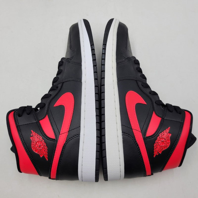【中古品】【メンズ】 NIKE ナイキ WMNS AIR JORDAN 1 MID BQ6472-004 ウィメンズ エア ジョーダン 1 ミッド スニーカー 靴 160-261011-as-06-izu サイズ：27cm カラー：BLACK/SIREN RED/WHITE 万代Net店