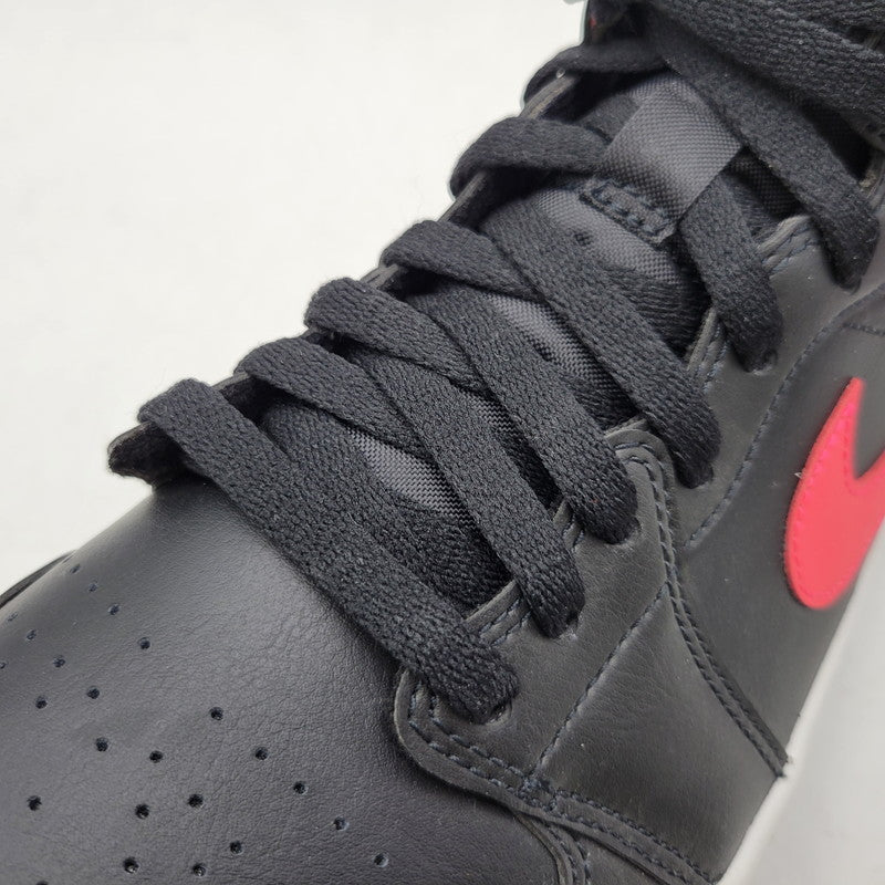 【中古品】【メンズ】 NIKE ナイキ WMNS AIR JORDAN 1 MID BQ6472-004 ウィメンズ エア ジョーダン 1 ミッド スニーカー 靴 160-261011-as-06-izu サイズ：27cm カラー：BLACK/SIREN RED/WHITE 万代Net店