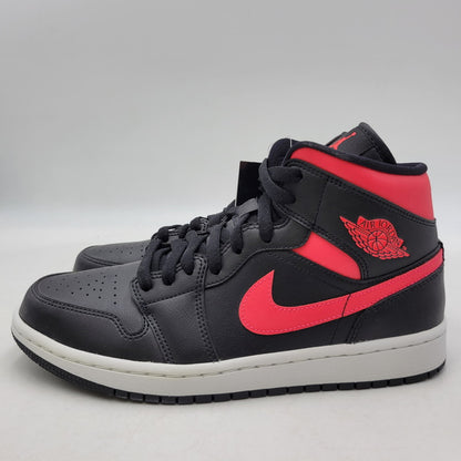 【中古品】【メンズ】 NIKE ナイキ WMNS AIR JORDAN 1 MID BQ6472-004 ウィメンズ エア ジョーダン 1 ミッド スニーカー 靴 160-261011-as-06-izu サイズ：27cm カラー：BLACK/SIREN RED/WHITE 万代Net店