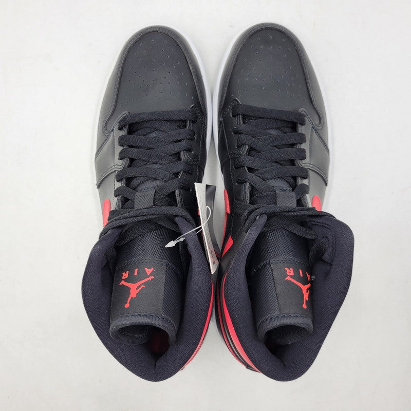 【中古品】【メンズ】 NIKE ナイキ WMNS AIR JORDAN 1 MID BQ6472-004 ウィメンズ エア ジョーダン 1 ミッド スニーカー 靴 160-261011-as-06-izu サイズ：27cm カラー：BLACK/SIREN RED/WHITE 万代Net店