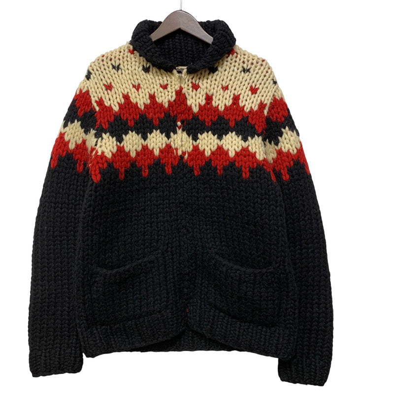 【中古品】【メンズ】 TMT ティーエムティー COWICHAN SWEATER JACKET カウチン セータージャケット トップ 140-261011-sm-02-izu サイズ：M カラー：ブラック 万代Net店