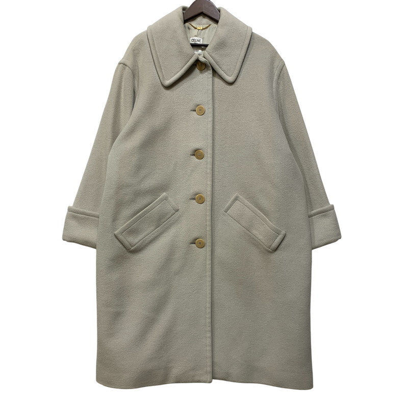 【中古品】【レディース】 CELINE セリーヌ WOOL COAT ウール コート アウター 168-261011-kh-10-izu サイズ：38 カラー：アイボリー 万代Net店