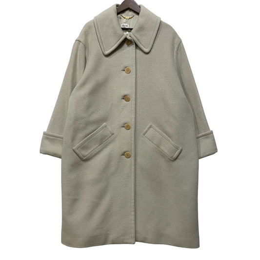 【中古品】【レディース】 CELINE セリーヌ WOOL COAT ウール コート アウター 168-261011-kh-10-izu サイズ：38 カラー：アイボリー 万代Net店