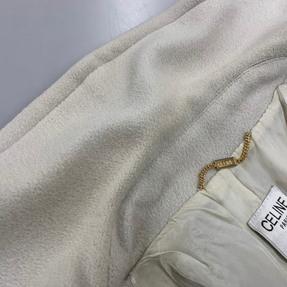 【中古品】【レディース】 CELINE セリーヌ WOOL COAT ウール コート アウター 168-261011-kh-10-izu サイズ：38 カラー：アイボリー 万代Net店
