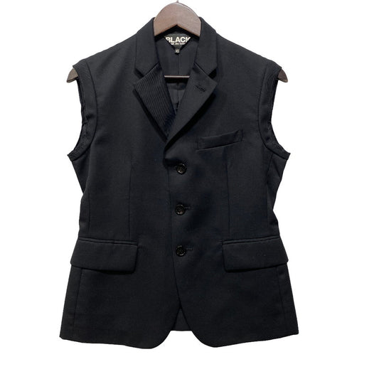 【中古品】【メンズ】 BLACK COMME DES GARCONS ブラックコムデギャルソン 1I-J002 AD2011 WOOL BEST ウール ベスト トップス 140-261021-kh-08-izu サイズ：XS カラー：ブラック 万代Net店