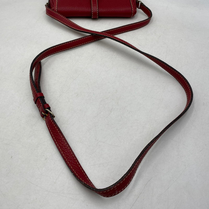 【中古品】【レディース】 CELINE セリーヌ SHOULDER BAG ショルダー バッグ カバン 鞄 180-261017-cs-03-izu カラー：レッド 万代Net店