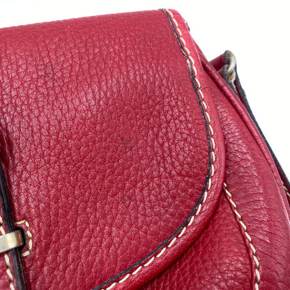 【中古品】【レディース】 CELINE セリーヌ SHOULDER BAG ショルダー バッグ カバン 鞄 180-261017-cs-03-izu カラー：レッド 万代Net店