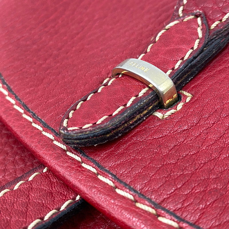 【中古品】【レディース】 CELINE セリーヌ SHOULDER BAG ショルダー バッグ カバン 鞄 180-261017-cs-03-izu カラー：レッド 万代Net店