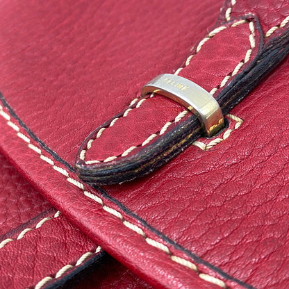 【中古品】【レディース】 CELINE セリーヌ SHOULDER BAG ショルダー バッグ カバン 鞄 180-261017-cs-03-izu カラー：レッド 万代Net店