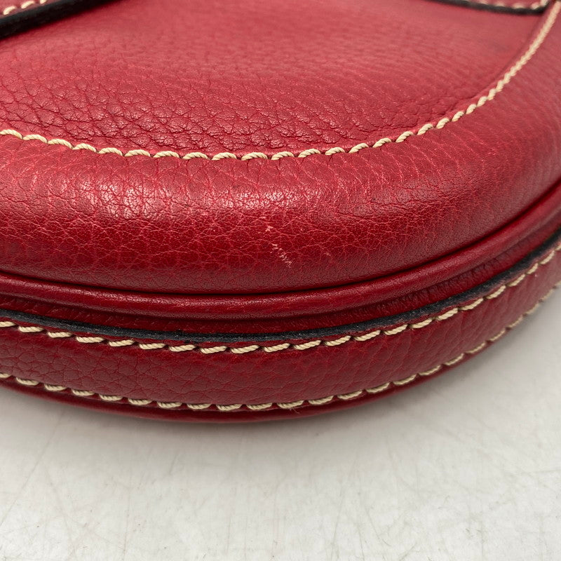 【中古品】【レディース】 CELINE セリーヌ SHOULDER BAG ショルダー バッグ カバン 鞄 180-261017-cs-03-izu カラー：レッド 万代Net店